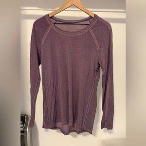 Lululemon Athletica Purple Acid Wash Long Sleeve Tee